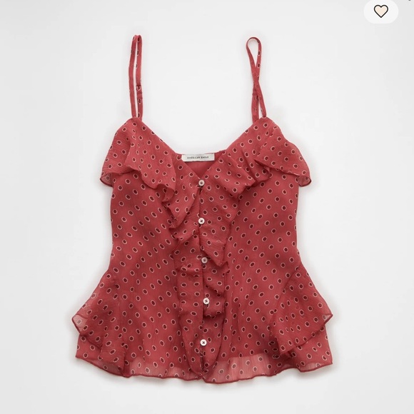 NWT AE Ruffle Button-Down Cami - Picture 4 of 6